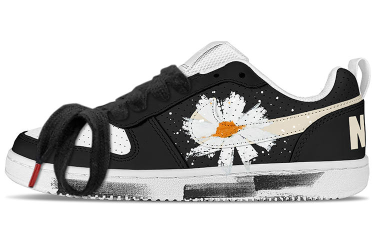 Nike Nike Court Borough Low Triple White Low top Skateboard Shoes Men's Black White