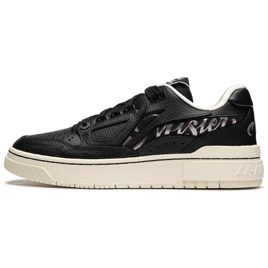 Li-Ning Li Ning Badfive Slip Resistant Abrasion Resistant Low top Skateboard Shoes Unisex Black