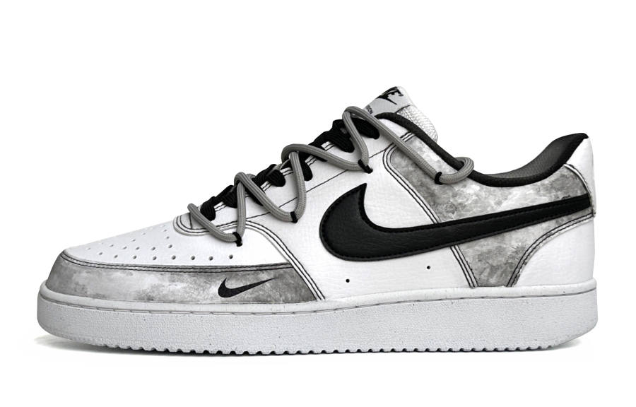 Nike Nike Court Vision 1 Low top Skateboard Shoes Men's Black Gray
