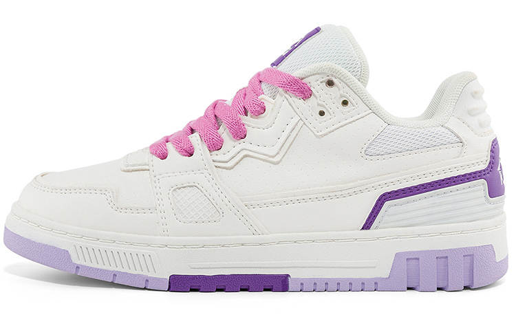 Kappa Slip Resistant Abrasion Resistant Slip Resistant Abrasion Resistant Low top Skateboard Shoes Women's White Purple