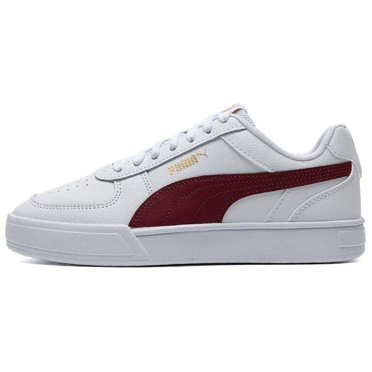 PUMA Caven Breathable Low top Skateboard Shoes Unisex White Red