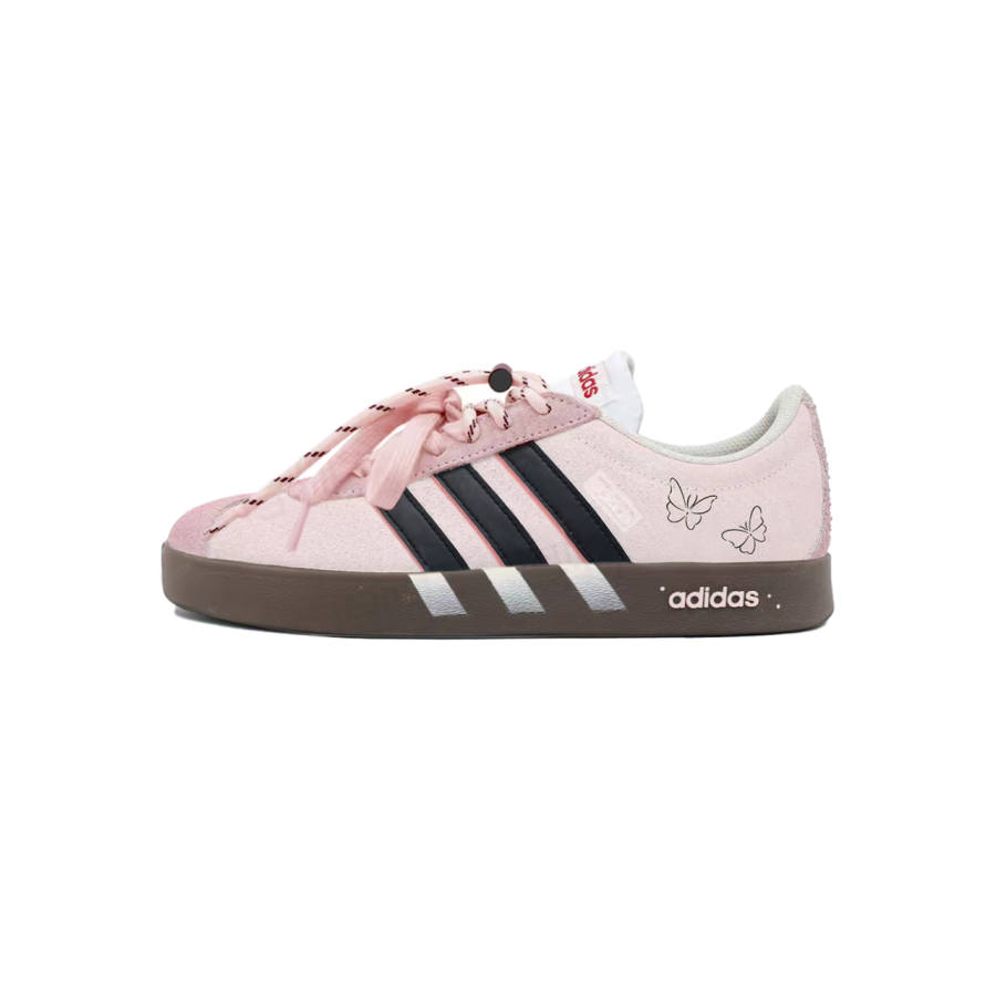 Adidas Adidas VL COURT 2.0 Abrasion Resistant Low top Skateboard Shoes Unisex Pink