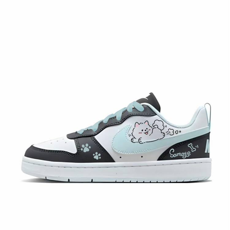Nike Nike Court Borough Slip Resistant Abrasion Resistant Low top Skateboard Shoes Women's Black Blue