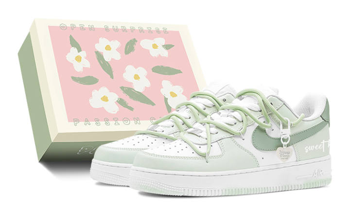 Nike Nike Air Force 1 Slip Resistant Slip Resistant Low top Skateboard Shoes Men's Green White