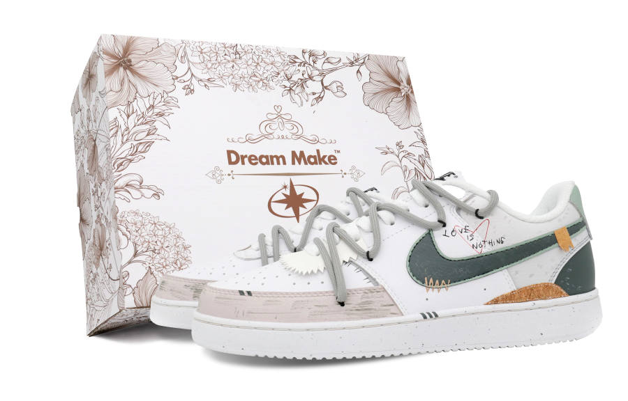 Nike Nike Court Vision 1 Slip Resistant Abrasion Resistant Low top Skateboard Shoes Men's White Gray