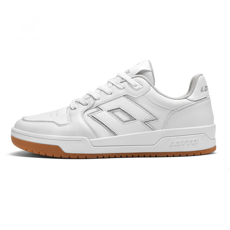 LOTTO Slip Resistant Abrasion Resistant Balance Low top Skateboard Shoes Men's White