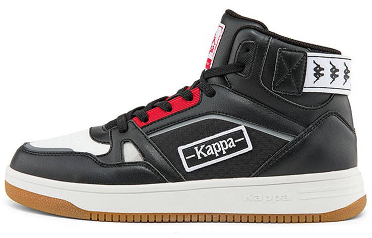 Kappa Cushioning Abrasion Resistant Cushioning, Wear Resistant High top Skateboard Shoes Unisex Black