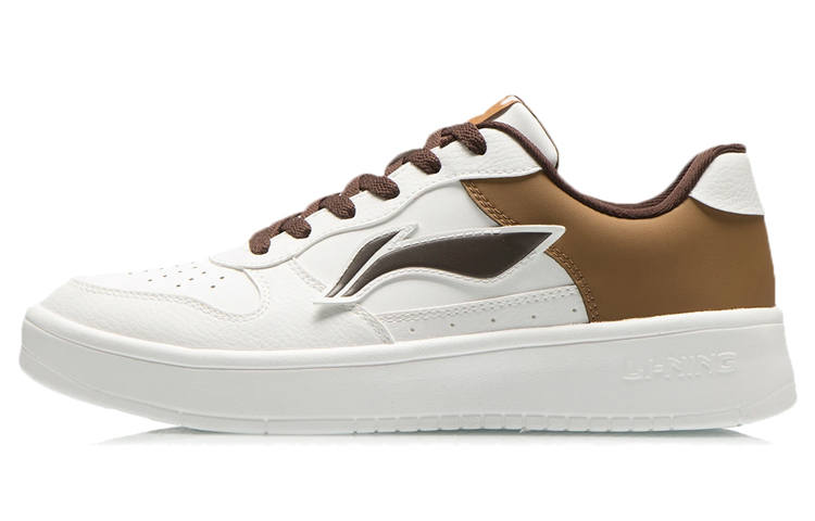 Li-Ning Li Ning Coverage Thermal Slip Resistant Low top Skateboard Shoes Men's White Brown