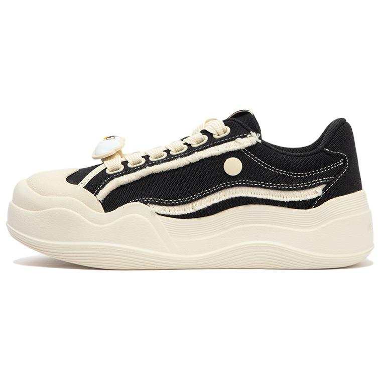 361° Comfortable And Breathable Slip Resistant Abrasion Resistant Low top Skateboard Shoes Women's Black White