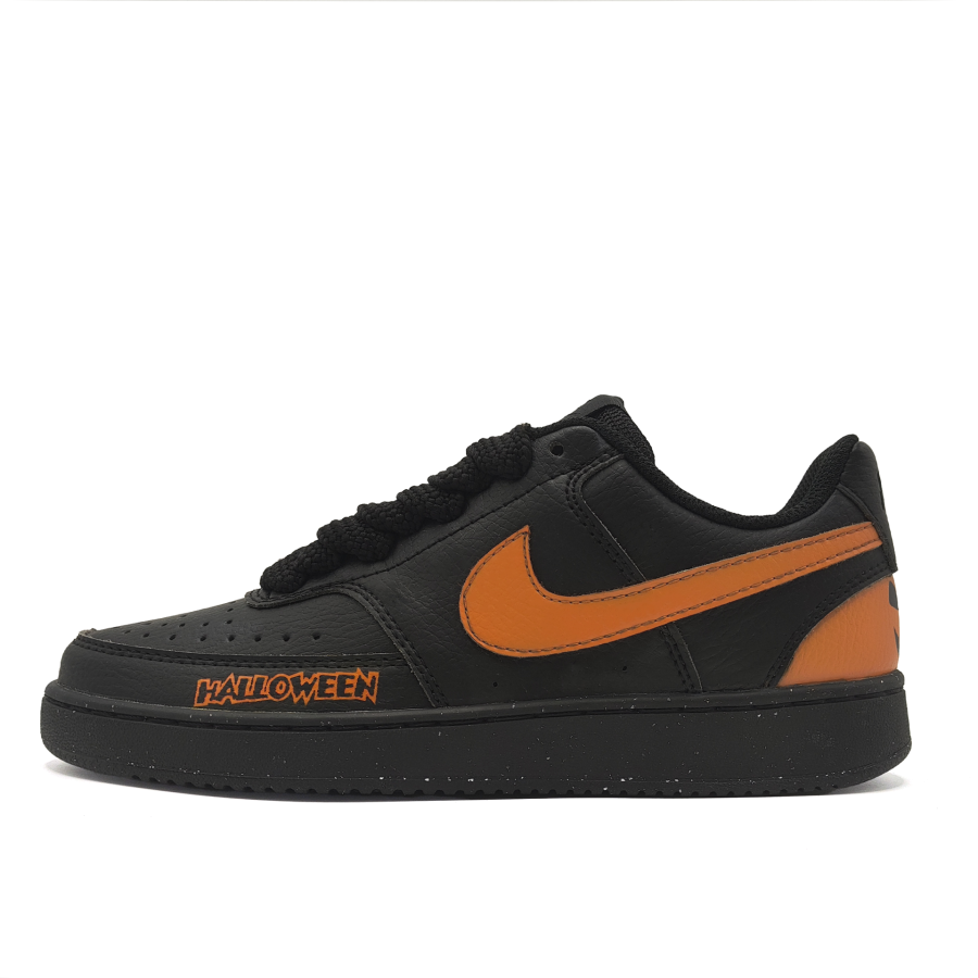 Nike Nike Court Vision Low Little Pumpkin Abrasion Resistant Abrasion Resistant Low top Skateboard Shoes Unisex Black
