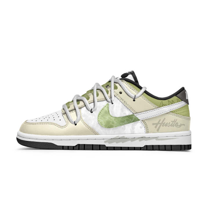 Nike Nike Dunk Slip Resistant Abrasion Resistant Low top Skateboard Shoes Unisex White Green