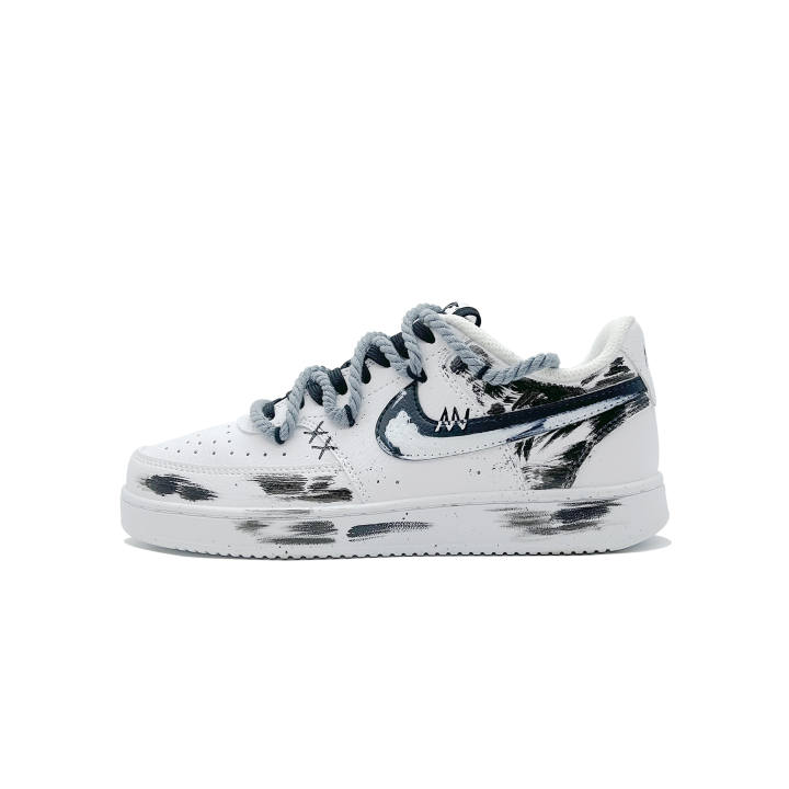 Nike Nike Court Vision Gothic Angel Leather Low top Skateboard Shoes Unisex Black White
