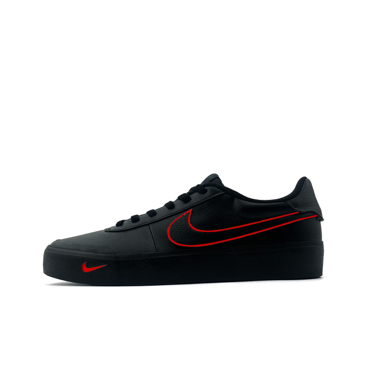 Nike Nike Court Shot Slip Resistant Abrasion Resistant Low top Skateboard Shoes Men's Black Red