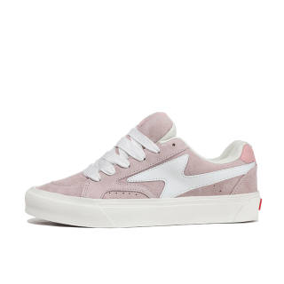 HOMDOON Skate Shoes Slip Resistant Abrasion Resistant Low top Skateboard Shoes Unisex Pink White