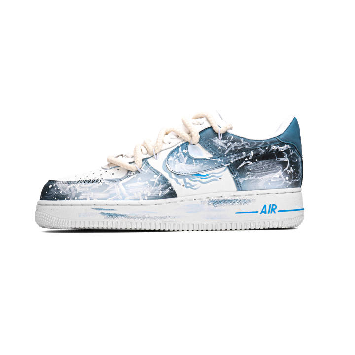 Nike Nike Air Force 1 Shadow Chasing The Wind Cushioning Low top Skateboard Shoes Unisex Dark Blue Gradient