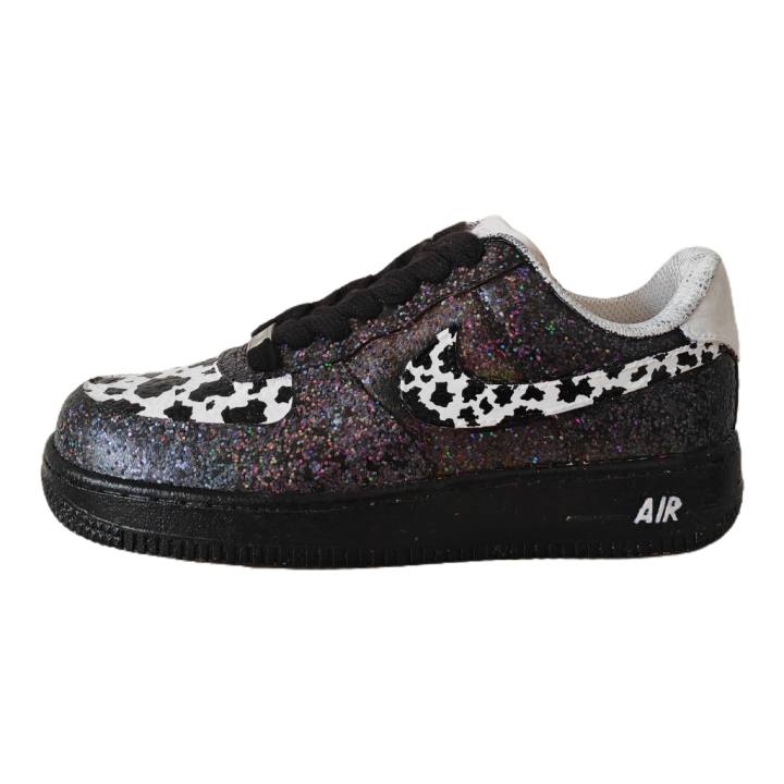 Nike Nike Air Force 1 Black Panther Team Low top Skateboard Shoes Men's Black White