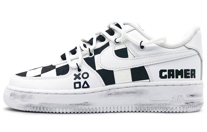 Nike Nike Air Force 1 Low top Skateboard Shoes Men's Black White