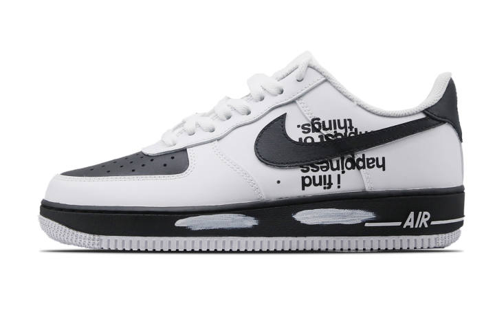 Nike Nike Air Force 1 Panda Slip Resistant Abrasion Resistant Low top Skateboard Shoes Women's Black White