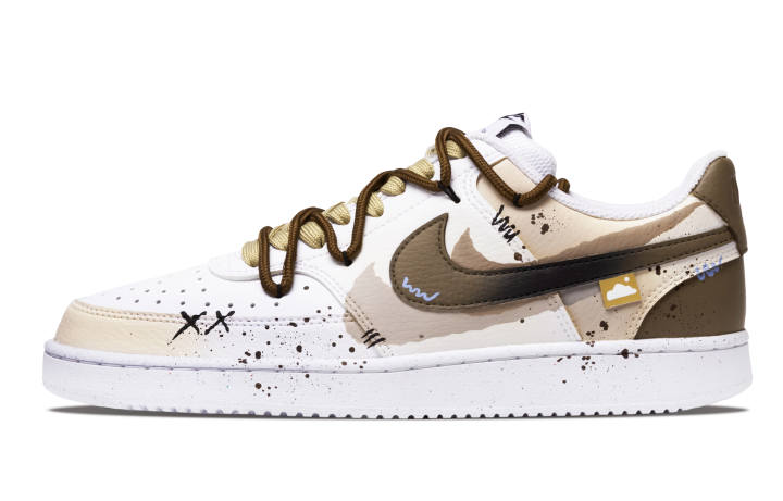 Nike Nike Court Vision 1 Low top Skateboard Shoes Men's Brown