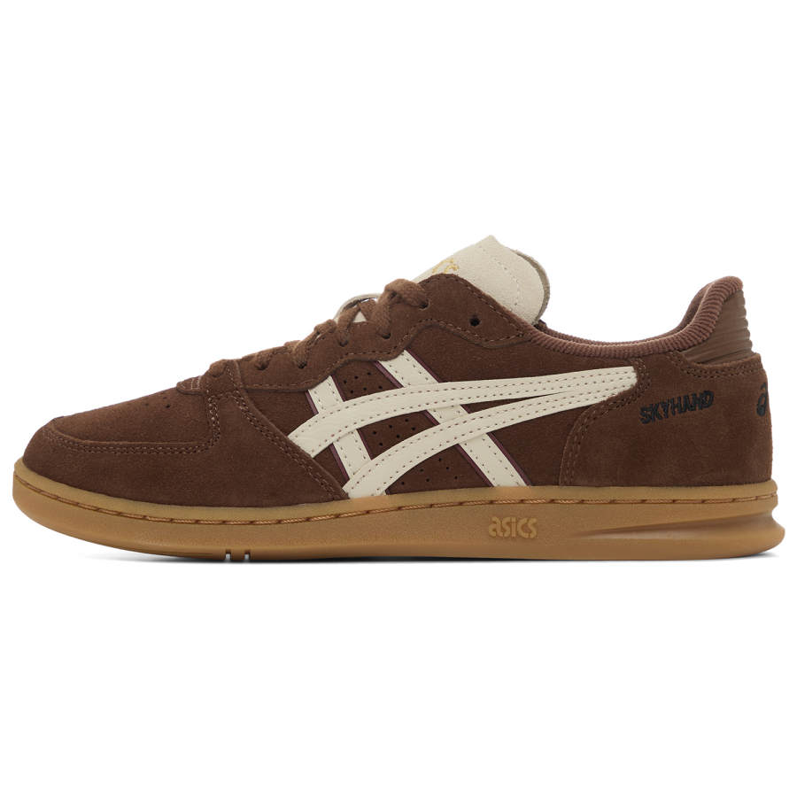 ASICS SKYHAND OG Abrasion Resistant Low top Skateboard Shoes Unisex Coffee