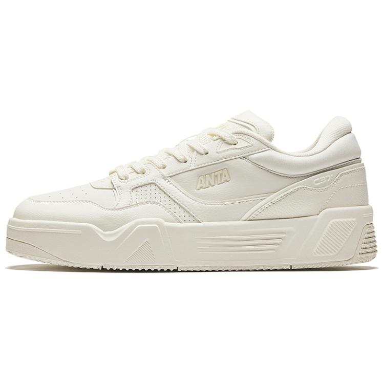 Anta C37 Series Abrasion Resistant Breathable Abrasion Resistant Breathable Low top Skateboard Shoes Men's White
