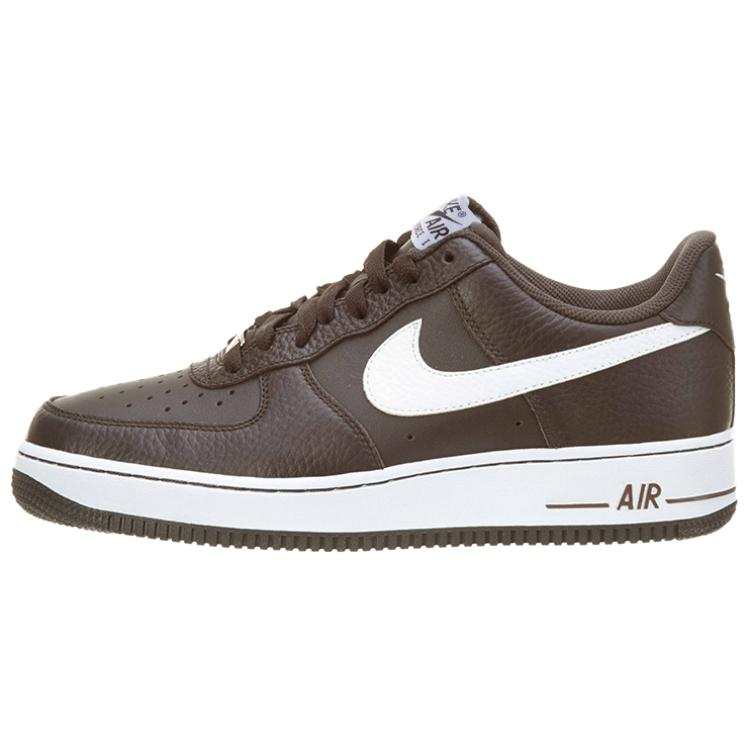 Nike Nike Air Force 1 Cow Split Leather Slip Resistant Abrasion Resistant Low top Skateboard Shoes Men's Coffee