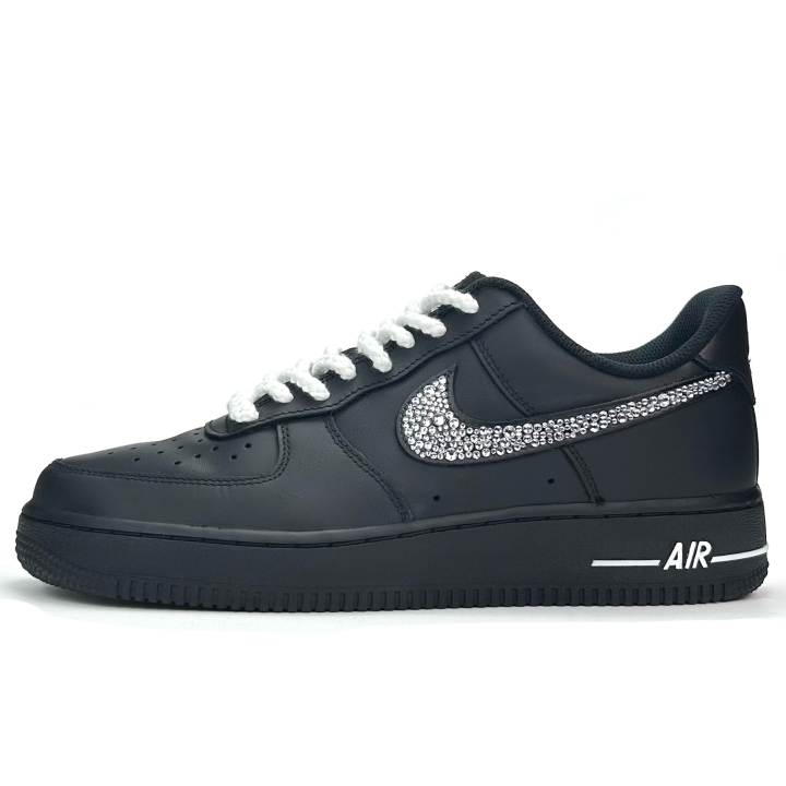 Nike Nike Air Force 1 Sparkling Silver Wings Height Increasing Lightweight Breathable Low top Skateboard Shoes Unisex