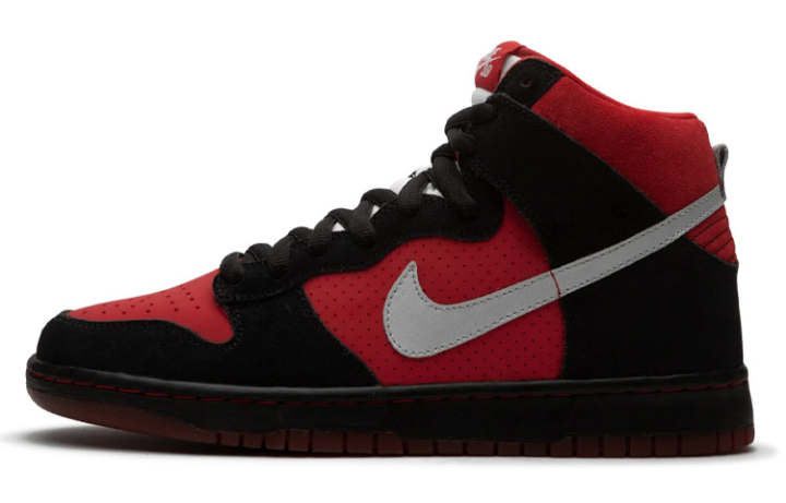 Nike Nike Sb Dunk High Sport Red Metallic Platinum