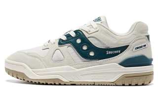 Saucony CROSS 90 Pu Abrasion Resistant Slip Resistant Low top Skateboard Shoes Unisex White Green