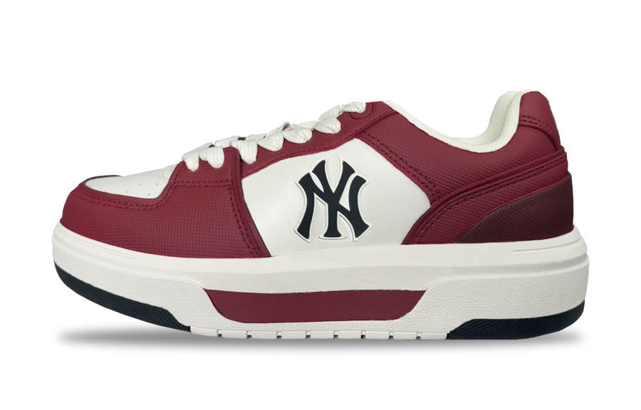 MLB Chunky Liner Crimson Wind Gray Cushioning Abrasion Resistant Cushioning, Wear Resistant Low top Skateboard Shoes