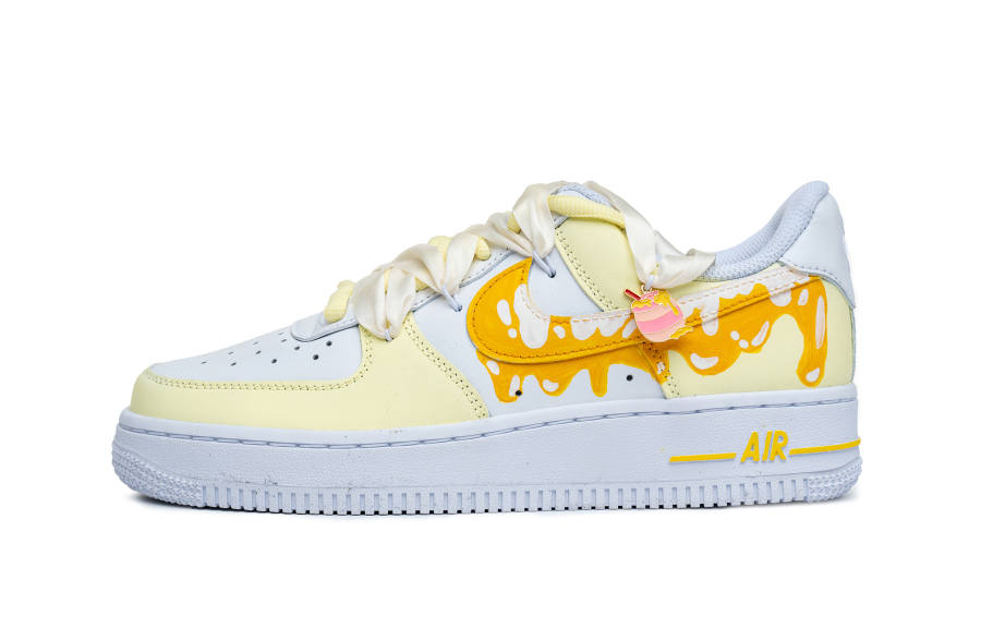 Nike Nike Air Force 1 Skateboard Shoes Women's Low Top White, Yellow