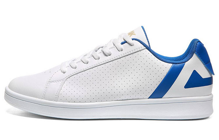 PEAK Slip Resistant Abrasion Resistant Low top Skateboard Shoes Men's White Blue