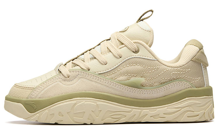 Anta Hot Slip Resistant Slip Resistant Low top Skateboard Shoes Women's Yellow White