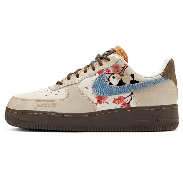 Nike Nike Air Force 1 Slip Resistant Abrasion Resistant Low top Skateboard Shoes Unisex Brown