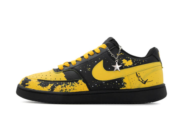 Nike Nike Court Vision Laimofang Box, Yellow Ink Star Falling Abrasion Resistant Abrasion Resistant Low top Skateboard Shoes