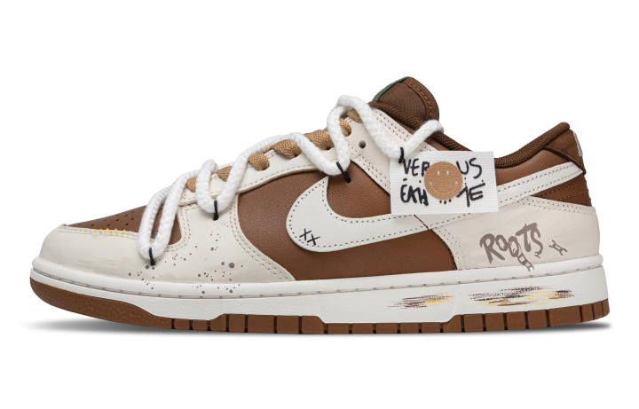 Nike Nike Dunk Wilderness Slip Resistant Abrasion Resistant Low top Skateboard Shoes Unisex Beige White Brown