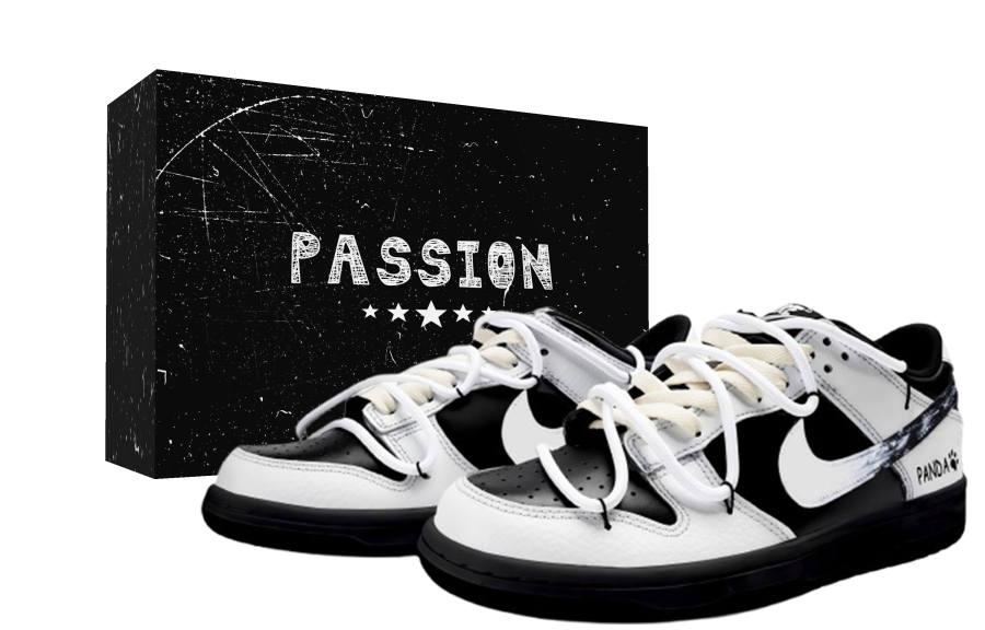 Nike Nike Dunk Encounter Panda Box Wear resistant And Lightweight Low top Skateboard Shoes Unisex