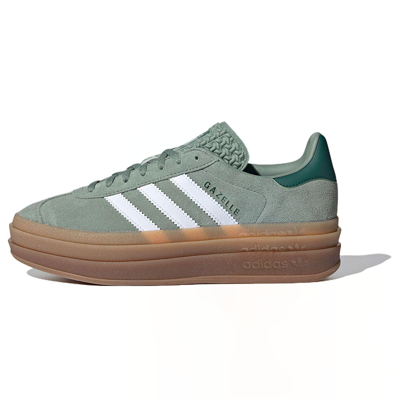 Adidas Originals GAZELLE BOLD Comfortable Low top Skateboard Shoes Women's White Green