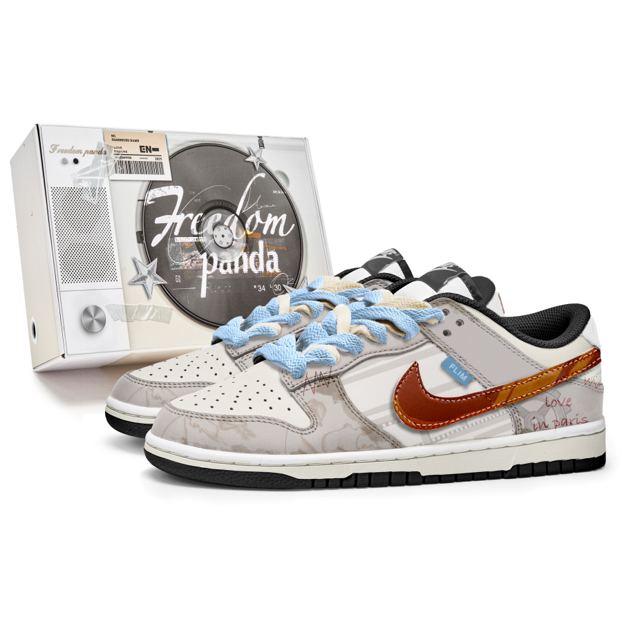 Nike Nike Dunk Slip Resistant Abrasion Resistant Low top Skateboard Shoes Unisex Gray