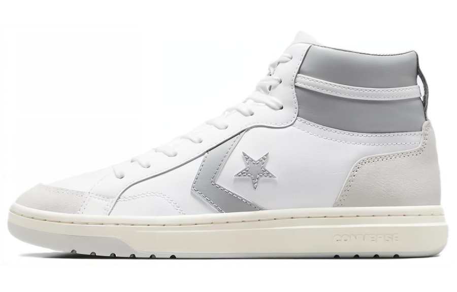 Converse Pro Blaze Classic Coverage Cushioning Lightweight High top Skateboard Shoes Unisex White Gray