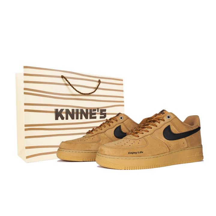 Nike Nike Air Force 1 Nine Systems Low top Skateboard Shoes Unisex Black Orange
