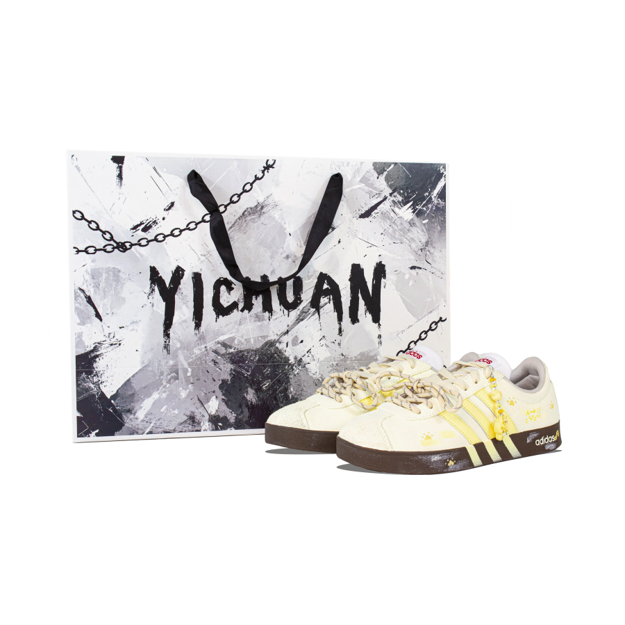 Adidas Adidas VL COURT 2.0 Abrasion Resistant Slip Resistant Low top Skateboard Shoes Women's Custard