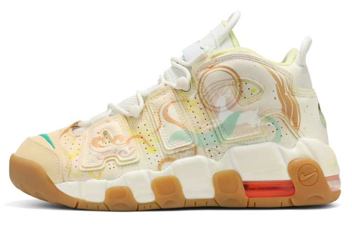 Nike Nike Air More Uptempo 'Everything YouNeed' Mid top Skateboard Shoes GS Beige Yellow