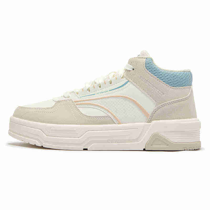 361° Slip Resistant Cushioning High top Skateboard Shoes Women's White Gray