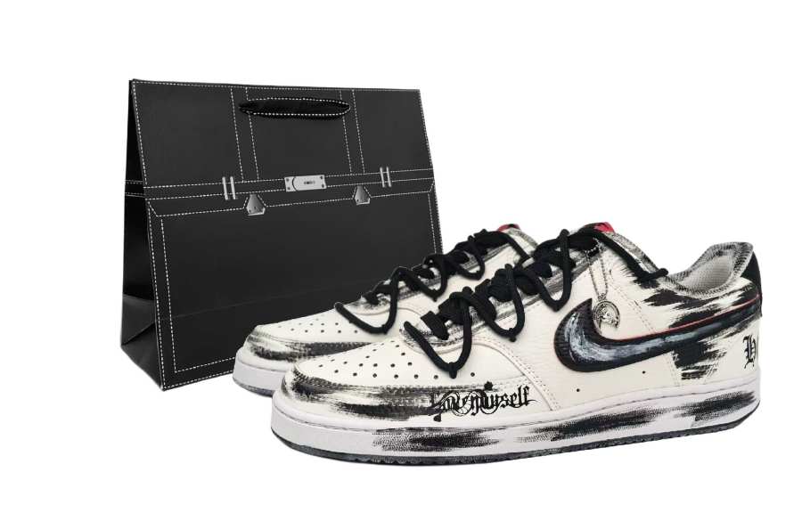 Nike Nike Court Vision 1 Cushioning Abrasion Resistant Cushioning, Wear Resistant Low top Skateboard Shoes Unisex