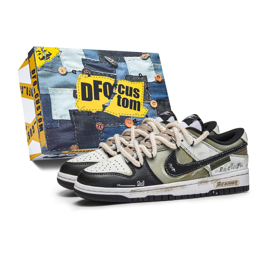 Nike Nike Dunk Radical Box Abrasion Resistant Low top Skateboard Shoes Unisex White Green