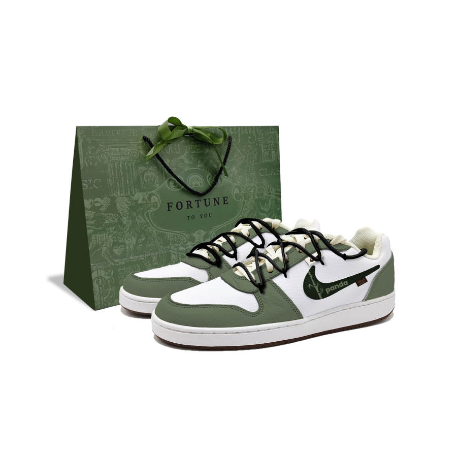 Nike Nike EBERNON National Treasure Panda Abrasion Resistant Low top Skateboard Shoes Men's