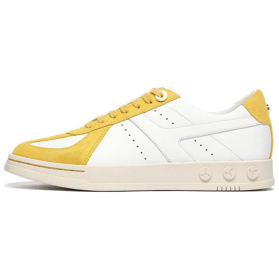 LI-NING 1990 LI NING 1990 Slip Resistant Slip Resistant Low top Skateboard Shoes Women's White Yellow