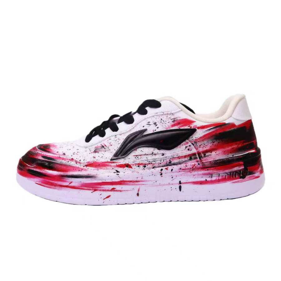 Li-Ning Li Ning Floating Boat Coverage Abrasion Resistant Balance Low top Skateboard Shoes Unisex Red Black