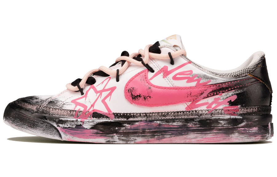Nike Nike Court Legacy Abrasion Resistant Low top Skateboard Shoes Women's Black Pink